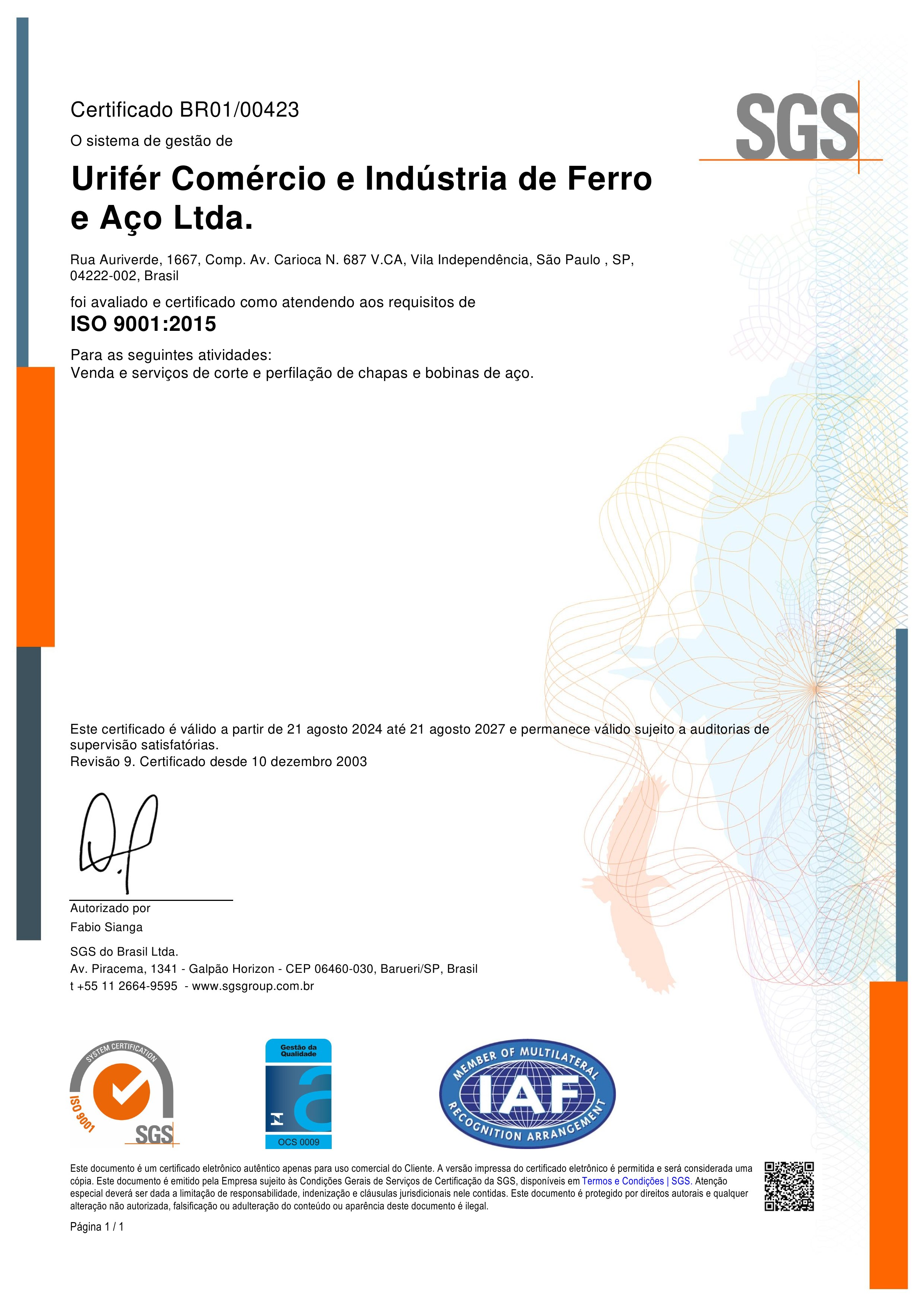 ISO:9001:2015